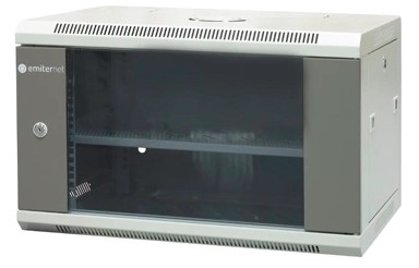 Zidni ormarić EMI EM/AP6406, 19", 6U, 600 x 450 x 370 mm, sivi